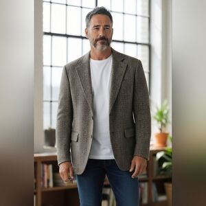 Vintage Levi's Trim Cut Men's Herringbone Blazer EUC